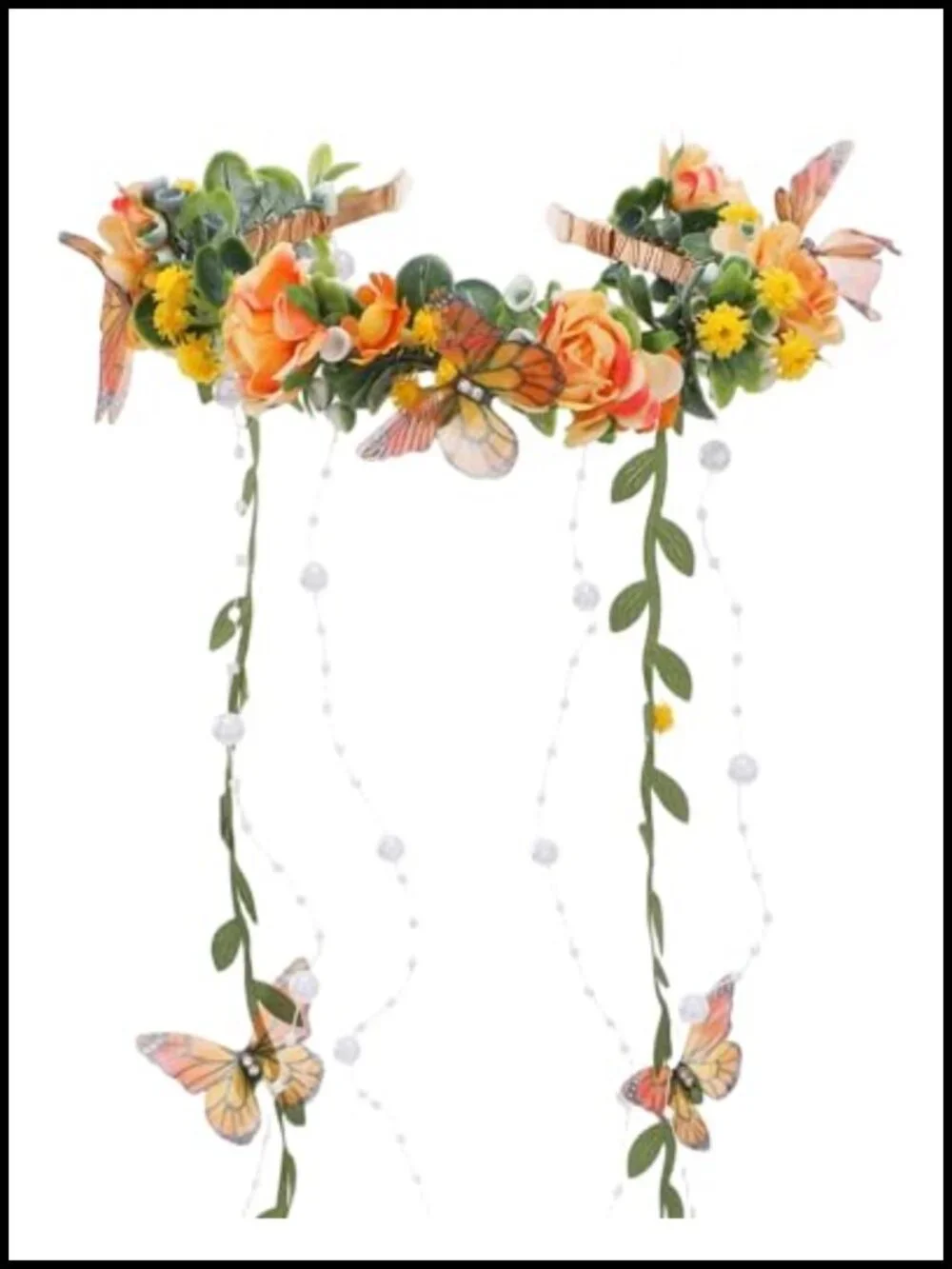 Fairy Flower Headpiece Adjustable Hair Accessory Handmade Cosplay